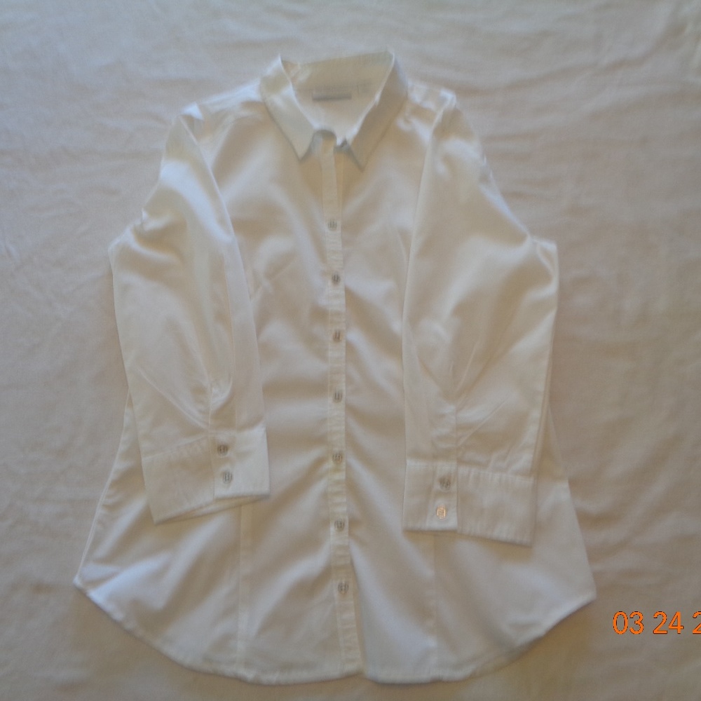 White Button Down Casual Shirt